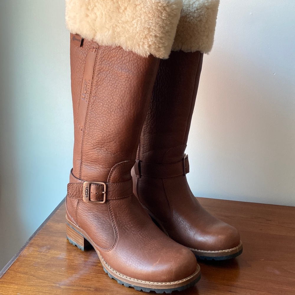 Knee high UGG riding style boot
